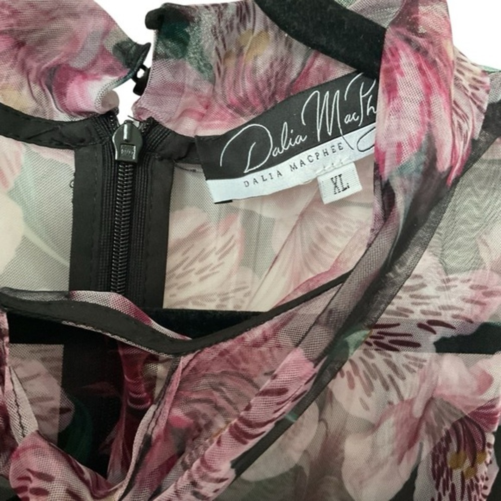 Dalia Macphee Floral dress purple and Black - Picture 5 of 5